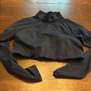 Athleta Black Cropped Swim Coverup